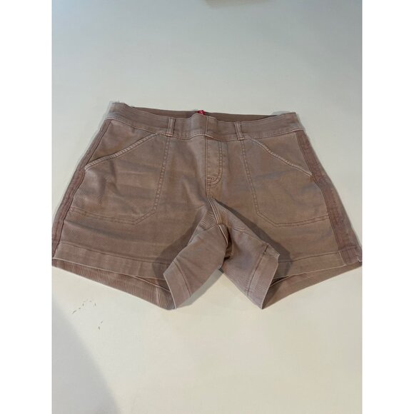 Spanx Rose-Colored Stretch Shorts Size M Elastic Waist - Picture 1 of 7